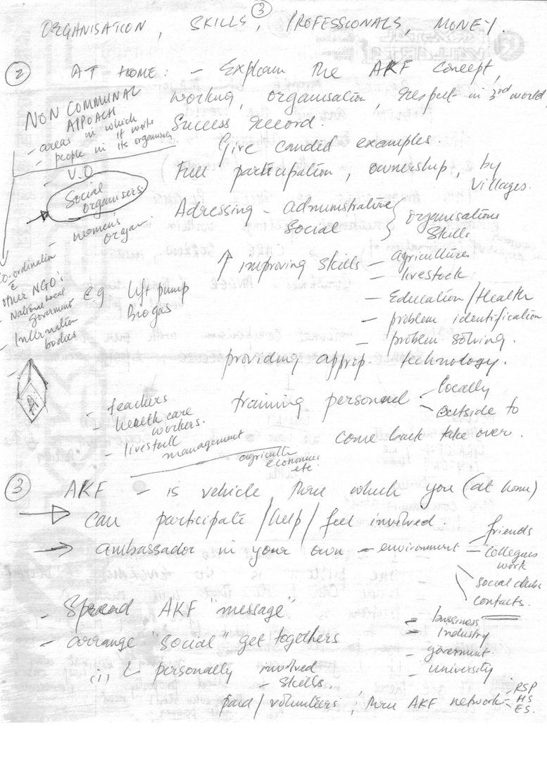 Dr. Abdulla's original handwritten report notes, written between patients in Sudbury, 1989