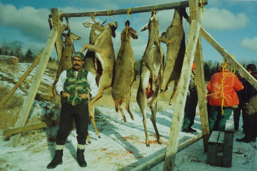 Dr. Abdulla deer hunting on Manitoulin Island, Ontario