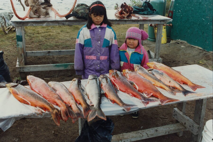 Dr. Abdulla fishing for Arctic char at Ungava Bay, Quebec
