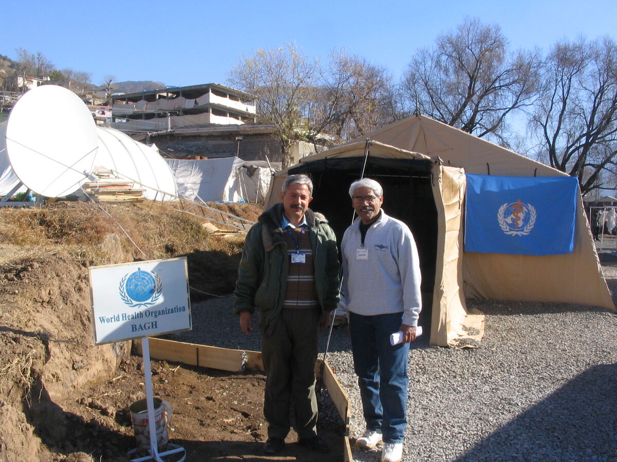 World Health Organization relief tent, Bagh, Azad Kashmir