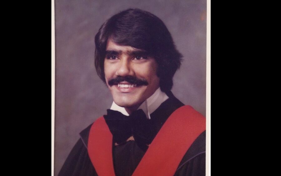 Dr. Abdulla's University of British Columbia M.D. graduation portrait, 1975