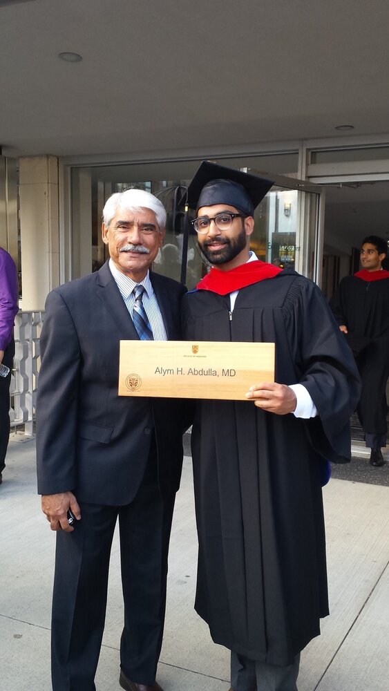 Dr. Abdulla with his son, Alym H. Abdulla, MD