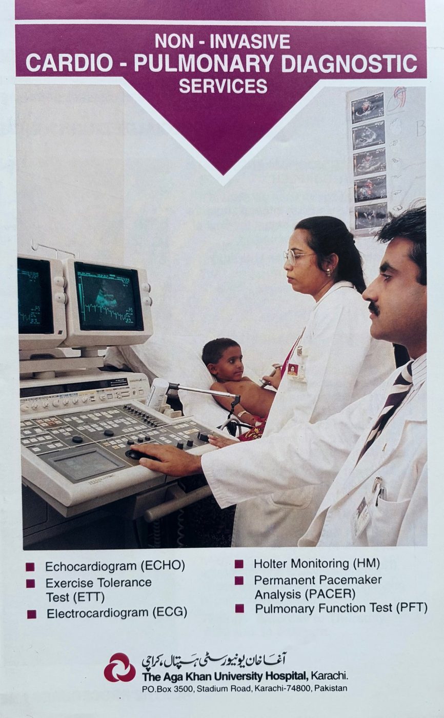Cover of the Aga Khan University Hospital, Karachi booklet Non-Invasive Cardio-Pulmonary Diagnostic Services