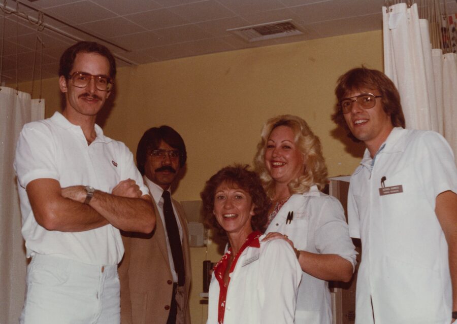 Dr. Abdulla with his original Nuclear Cardiology team, Lancaster Community Hospital, California