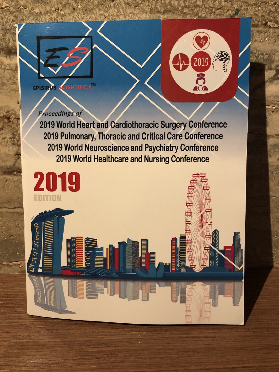Cover of the Proceedings of the 2019 World Heart and Cardiothoracic Surgery Conference, Singapore