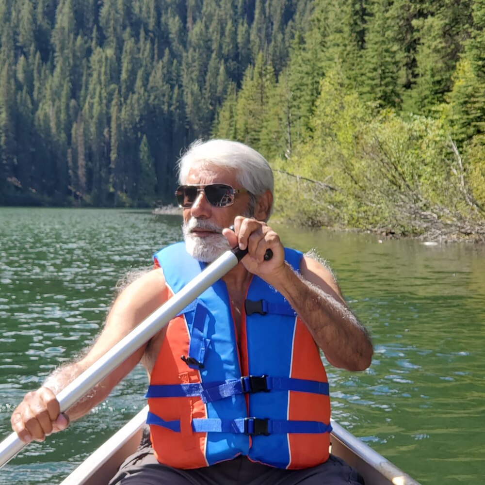 Dr. Abdulla canoeing