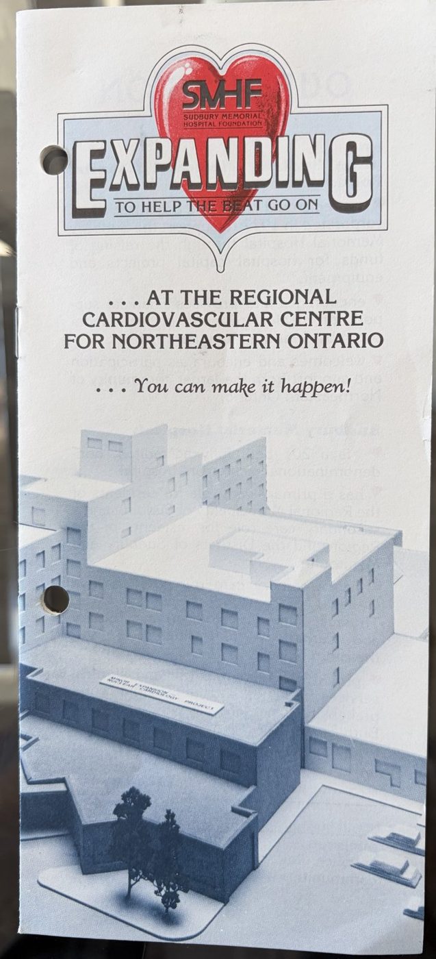 Cover of the booklet Expanding to help the beat go on at the Regional Cardiovascular Centre for Northeastern Ontario
